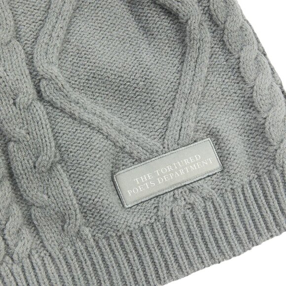 Taylor Swift The Tortured Poets Department Gray Grey Cardigan - Picture 3 of 6